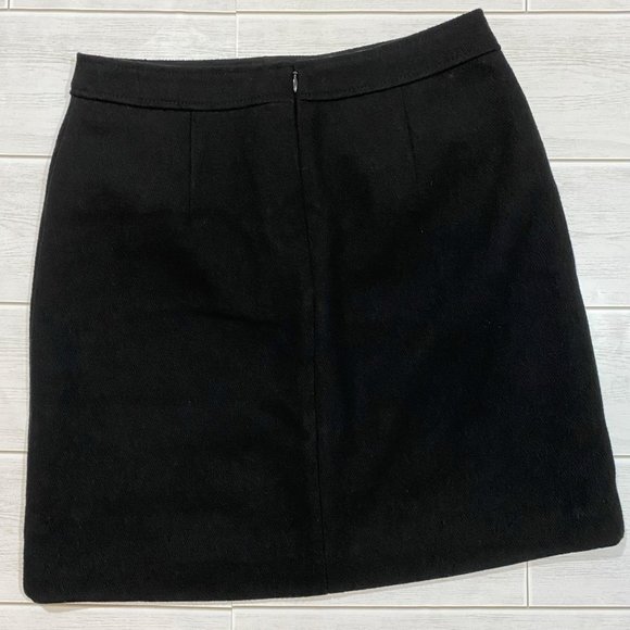 LOFT Wool Button Front Skirt - Picture 2 of 5